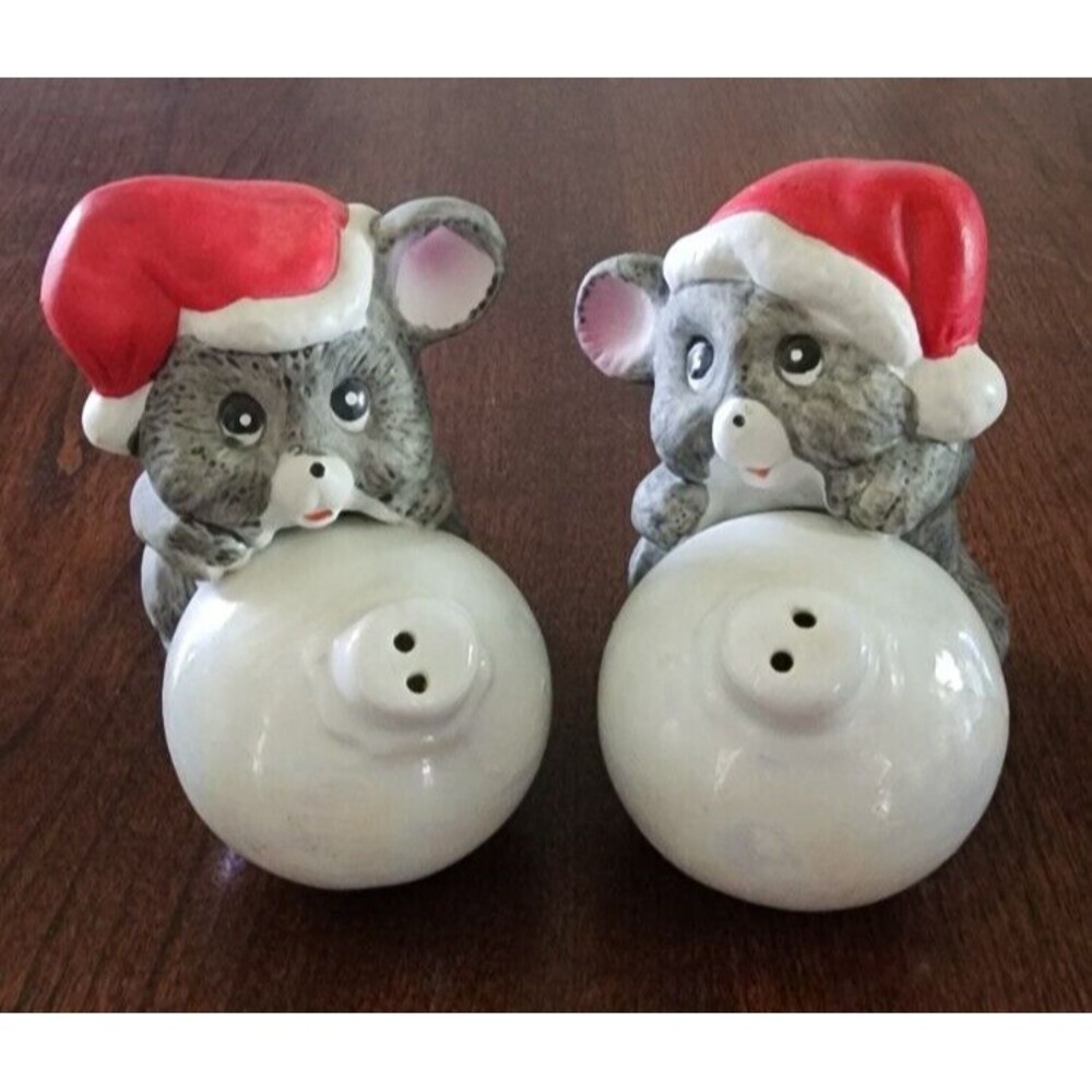 Vintage House of Lloyd Christmas Mouse Salt and Pepper Shakers